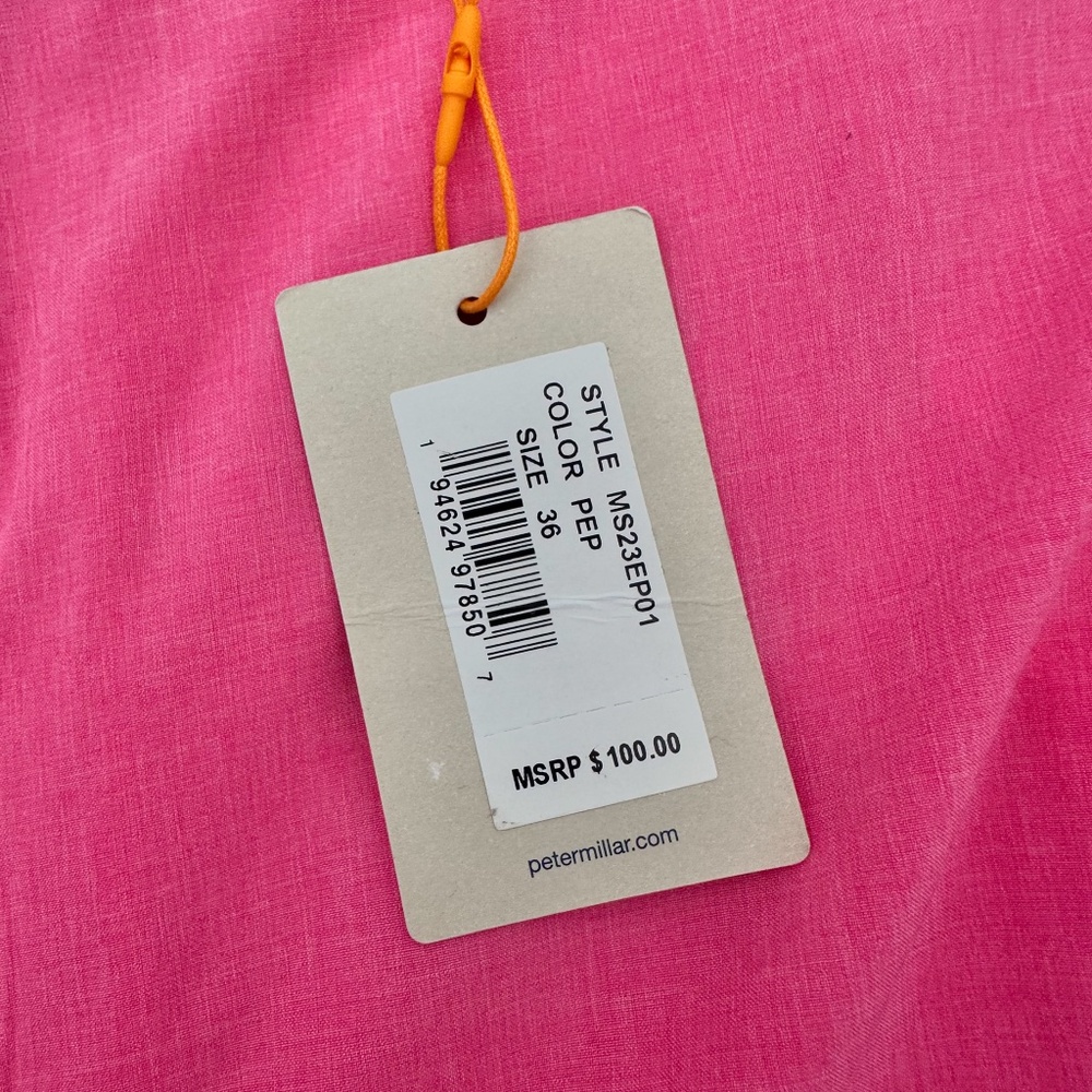 NEW Peter Millar Pepper Pink Performance Golf Shorts Flat Front Sz 36 Orig$100 - Picture 3 of 8
